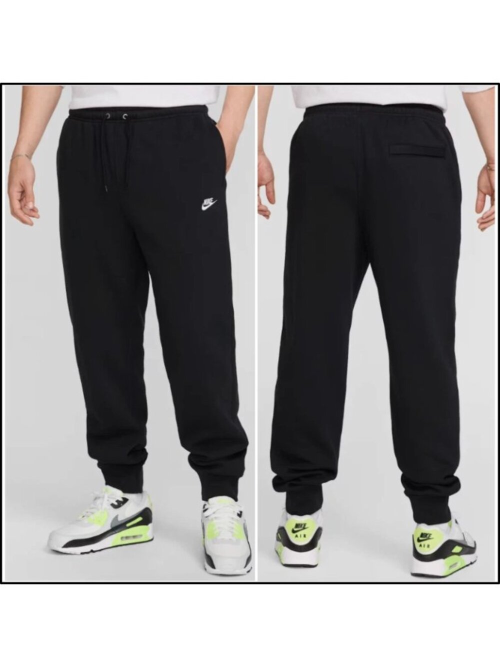 Men's Nike Sportswear Club Joggers-Size 4XL TALL (FN3787-010) Black